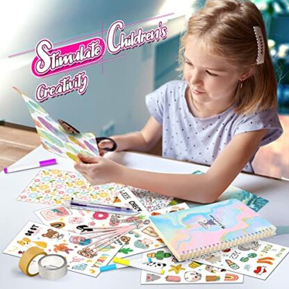 HappyKidsClub Create Your Own Dream Journal Kits for Girls- Art Supplies/Scrapbook Kit/Diary Gift/Decorate Your Planner - Image 4