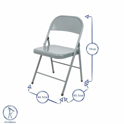 Harbour Housewares Metal Folding Chair - Image 4