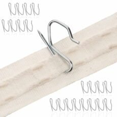 Heavy Duty Drapery Pin Hooks, 60 Pack Metal Curtain Pin Hooks for Pinch Pleat Curtains, Silver