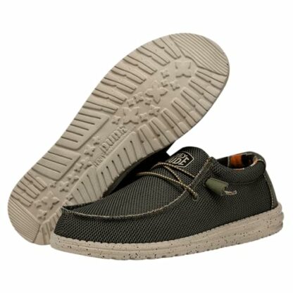 Hey Dude Wally Sox Stitch - Mens Shoes - Pine - Size UK 9 - Image 4
