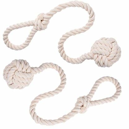 Himtop A Pair of Curtain Rope Tiebacks Hand Knitting Curtain Tie Back with Single Ball for Home Decoration (2PCS) 4 Himtop A Pair of Curtain Rope Tiebacks Hand Knitting Curtain Tie Back with Single Ball for Home Decoration (2PCS) - Image 4