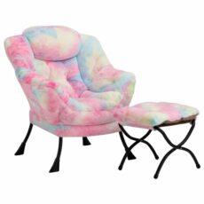 HollyHOME Armchair Accent Chair Lazy Chair with Footstool