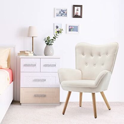 HollyHOME Armchair Living Room Chair Reading Chair Accent Chair with Footstool Rocking Chair - Image 3