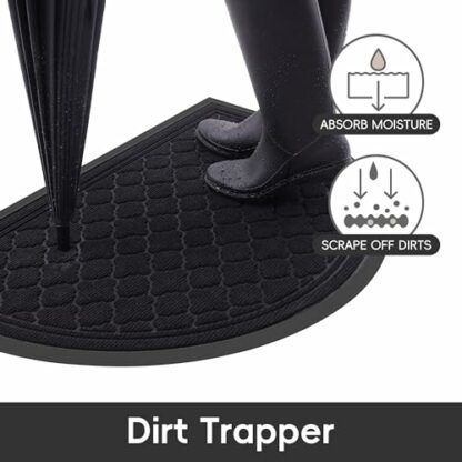 Homaxy Door Mats Outdoor, Half Round - Image 3