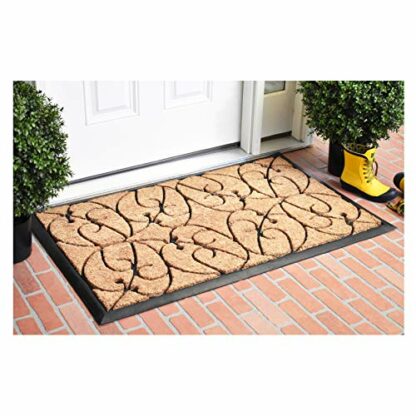 Home & More 100182436 Applegate Doormat, 24" x 36" x 1", Natural/Black - Image 3