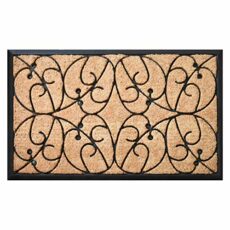 Home & More 100182436 Applegate Doormat, 24" x 36" x 1", Natural/Black