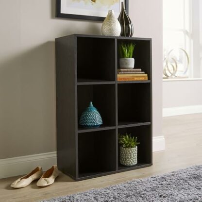 Home Source Storage Cube 4 Shelf Bookcase Wooden Display Unit - Image 3
