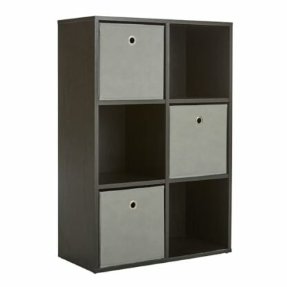 Home Source Storage Cube 4 Shelf Bookcase Wooden Display Unit - Image 4