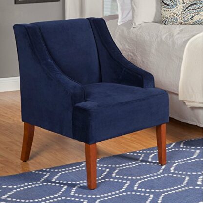 HomePop Swoop Arm Accent Chair Modern Medium Navy - Image 3