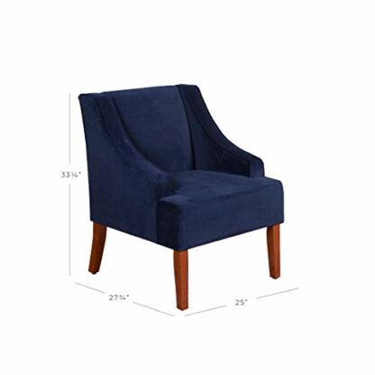 HomePop Swoop Arm Accent Chair Modern Medium Navy - Image 4