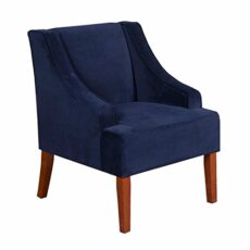 HomePop Swoop Arm Accent Chair Modern Medium Navy