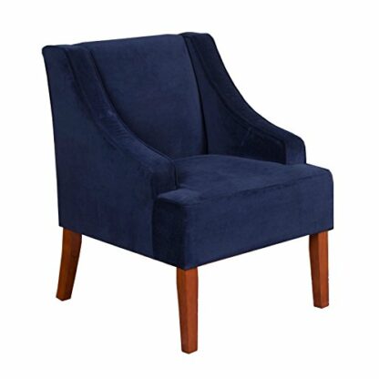 HomePop Swoop Arm Accent Chair Modern Medium Navy - Image 2