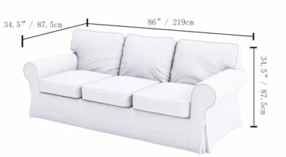 HomeTown Market Durable Fabric Sofa Cover Replacement Compatible for IKEA Ektorp Sofa. Slipcover Only! Sofa Not Included! - Image 4