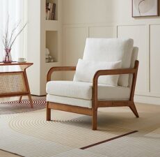 Hommoo Mid Century Modern Accent Chair Teddy Sherpa