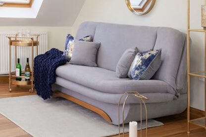 Honeypot - Sofa - Weronika - Storage Sofa Bed - 3 Seater - Footstool - Grey Fabric - Image 3