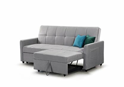 Honeypot - Sofabed - Elegance - 3 Seater - Large Sofabed - Plush Grey, Plush Marine, Plush Teal - Plush Fabric - Image 4
