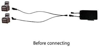 Huachuang Recliner Lift Chair Electric Recliner Chair Sofa 1m Extension Lead 2 Pin Splitter Lead Recliner Power Supply Cord Y-Splitter Cord for limoss Okin lazyboy and other 4 Huachuang Recliner Lift Chair Electric Recliner Chair Sofa 1m Extension Lead 2 Pin Splitter Lead Recliner Power Supply Cord Y-Splitter Cord for limoss Okin lazyboy and other - Image 4
