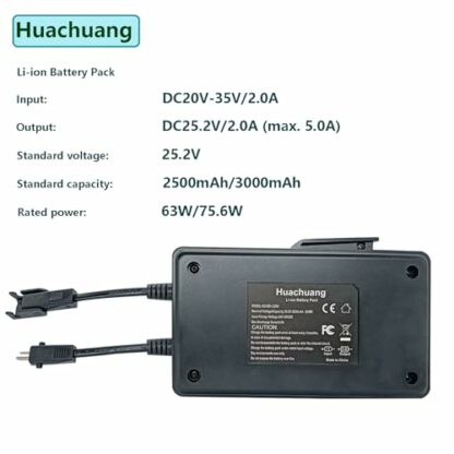 Huachuang recliner battery Power Chair Battery Pack/Recliner Sofa/Lift Chair/Armchair Battery, Okin Limoss Berkline Med, Includes Charger/Adapter/Batter - Image 3