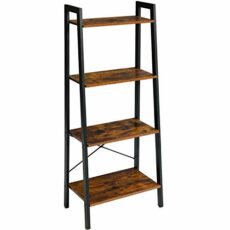 IBUYKE Ladder Shelf, Bookshelf, 4-Tier Storage Organiser Shelves, Shelving Unit, Plant Stand, Living Room Bookcases, Industrial Bookshelf, for Bedroom, Kitchen, Office