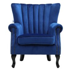 INMOZATA Armchair and Footstool Linen Fabric Accent Dining Chair High Wingback Arm Rest Occasional Chairs with Solid Wood Legs for Living Dining Room Bedroom Reception Chair (Apple Green)