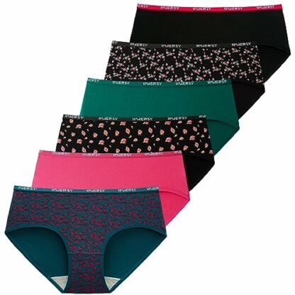 INNERSY Ladies Underwear Cotton Pants for Women Comfy Knickers Full Briefs Low Rise Panties Pack of 6 - Image 2