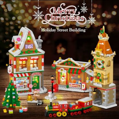 INSOON 2024 Advent Calendar Christmas Building Set with Light, 24 Days Countdown Street Mini Building Block Kit with Xmas Tree Train, 1759 PCS Holiday Gift Building Toys for Adults Kids Ages 8-12+ 4 INSOON 2024 Advent Calendar Christmas Building Set with Light, 24 Days Countdown Street Mini Building Block Kit with Xmas Tree Train, 1759 PCS Holiday Gift Building Toys for Adults Kids Ages 8-12+ - Image 4