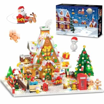 INSOON Advent Calendar 2024 Gingerbread House Building Set with LED Light, 24 Day Christmas Calendar Mini Building Block 1763 PCS, Xmas Gift Brick Toy Playset for Adult Teens Kids Girls Boys Ages 10+ 2 INSOON Advent Calendar 2024 Gingerbread House Building Set with LED Light, 24 Day Christmas Calendar Mini Building Block 1763 PCS, Xmas Gift Brick Toy Playset for Adult Teens Kids Girls Boys Ages 10+ - Image 2