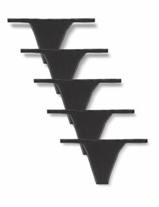 Iris & Lilly Women's Cotton G-String Knickers, Pack of 5