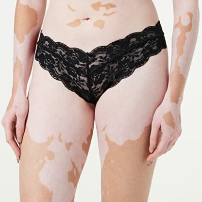 Iris & Lilly Women's Lace Cheeky Brazilian Knickers, Pack of 3 - Image 3