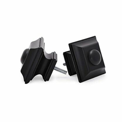 Ivilon Drapery Treatment Window Curtain Rod Square Designed Style, 1 1/8 inch Diameter. Black - Image 4