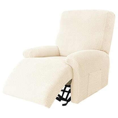 JHLD Stretch Recliner Cover, 4-piece Recliner Chair Cover Jacquard Recliner Slipcovers Non Slip Recliner Protector Furniture Protector Removable Washable For Living Room 2 JHLD Stretch Recliner Cover, 4-piece Recliner Chair Cover Jacquard Recliner Slipcovers Non Slip Recliner Protector Furniture Protector Removable Washable For Living Room - Image 2