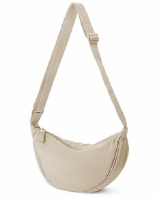 JOCMIC Nylon Dumpling Bag Crescent Bag for Women Waterproof and Lightweight Cross body Bag Storage Dumpling Crossbody Bag with Adjustable Shoulder Strap