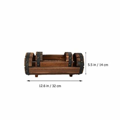 JOEBO Rustic Half Barrel Planters 2Pcs Wooden Flower Pot for Home Garden Yard - Image 3