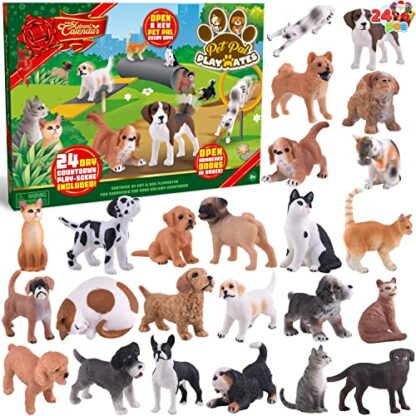 JOYIN 2023 Christmas Advent Calendar with Dog and Cat Animal Action Figures Playset Animal Toys 24 Days Countdown Advent Calendar for Kids Toddlers Xmas Gifts Christmas Party Favor 2 JOYIN 2023 Christmas Advent Calendar with Dog and Cat Animal Action Figures Playset Animal Toys 24 Days Countdown Advent Calendar for Kids Toddlers Xmas Gifts Christmas Party Favor - Image 2