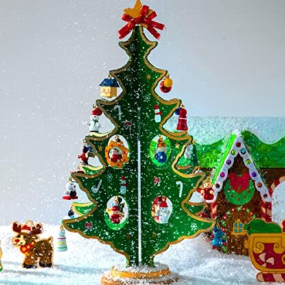 JOYIN Christmas 24 Days Countdown Advent Calendar with a Tabletop Wooden Christmas Tree and 28 Ornaments Snowman Santa Decorations for Boys, Girls and Kids Party Favors Gift 4 JOYIN Christmas 24 Days Countdown Advent Calendar with a Tabletop Wooden Christmas Tree and 28 Ornaments Snowman Santa Decorations for Boys, Girls and Kids Party Favors Gift - Image 4