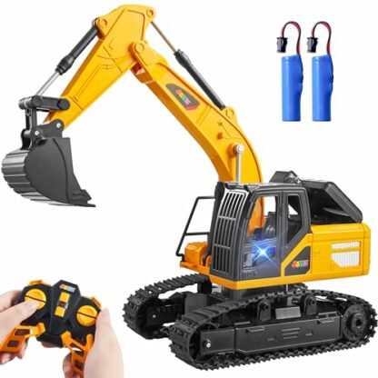 JOYIN Remote Control Excavator RC Digger Tractor Toys for Boys, 2.4Ghz RC Excavator Toy with Light, Construction Vehicles Toys for Boys 3 4 5 6 7 8 9-12 Year Old Kids, Birthday Gift - Image 2