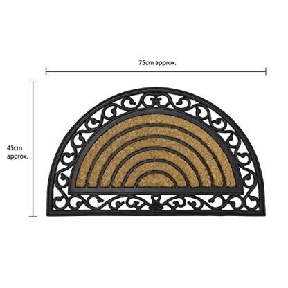 JVL Rubber And Coir Heavy Duty Karina Doormat 45 x 75 cm - Image 4