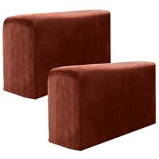 Jetcloud Armrest Chair Covers, Set of 2 Stretch Armchair Couch Armrest Chair Covers Anti-Slip Sofa Chair Velvet Arm Caps for Chair Furniture Protector Sofa Couches Recliner