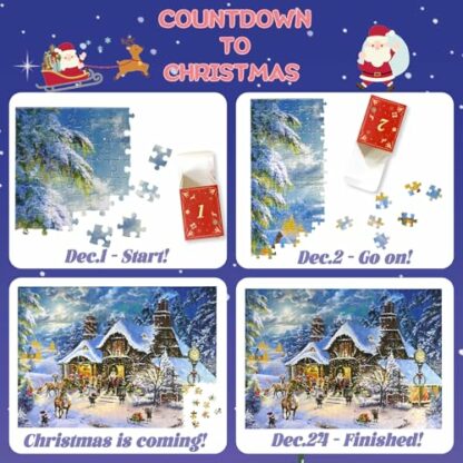 Jigsaw Advent Calendar 2024, Santa's Workshop 1008 Pieces Jigsaw Puzzles, 24 Days Advent Jigsaws for Adults Kids, Christmas Gifts for Boys Girls, Christmas Countdown Calendar 3 Jigsaw Advent Calendar 2024, Santa's Workshop 1008 Pieces Jigsaw Puzzles, 24 Days Advent Jigsaws for Adults Kids, Christmas Gifts for Boys Girls, Christmas Countdown Calendar - Image 3