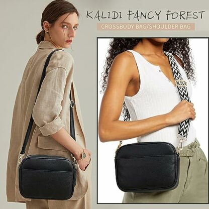 KALIDI Crossbody Bag Women Shoulder Bag with Adjustable Wide Strap and Narrow Strap Multiple Pockets Stylish Handbags - Image 3
