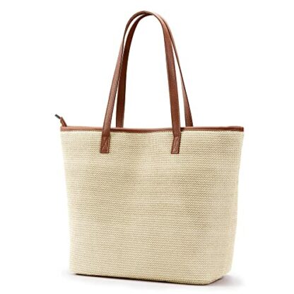 KALIDI Large Floral Tote Bag Beach Bag Water-resistant Handbags Shoulder Bags with Zipper and Accesseries Pouch/Purse for Womens Girls Travel School Work Shopping 2 KALIDI Large Floral Tote Bag Beach Bag Water-resistant Handbags Shoulder Bags with Zipper and Accesseries Pouch/Purse for Womens Girls Travel School Work Shopping - Image 2