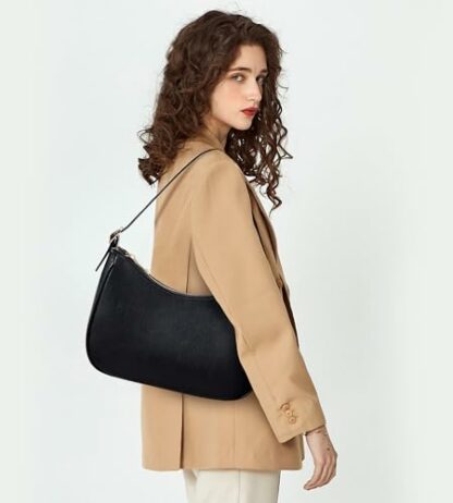 KALIDI Stylish Shoulder And Handbag For Women, Soft Leather Crescent Design With Smooth Zip Closure Hobo Bag Y2k Bag - Image 4