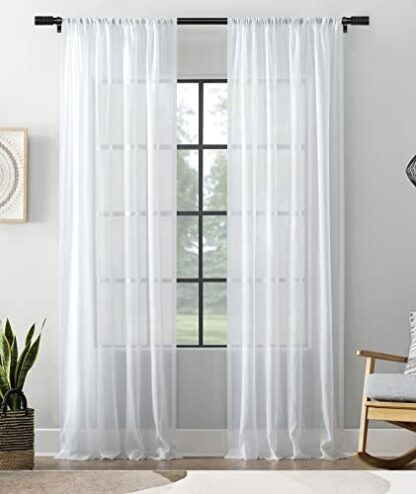 KAMANINA 1 Inch Curtain Rods with Cap End - Image 3