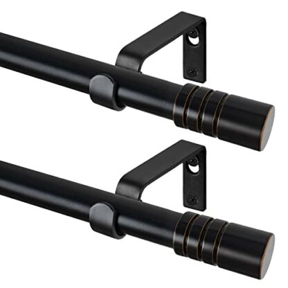 KAMANINA 1 Inch Curtain Rods with Cap End - Image 2