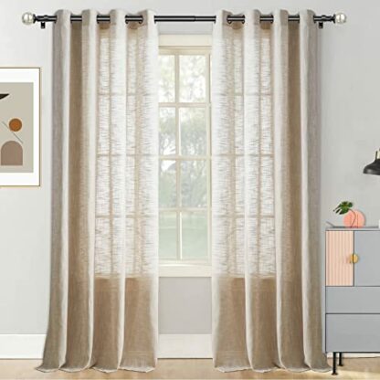 KAMANINA 1 Inch Curtain Rods with Crackle Glass finial - Image 4