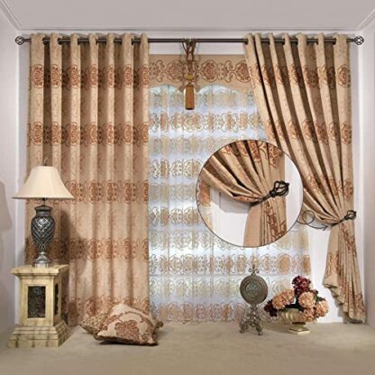 KAMANINA Curtain Rod Holdbacks with Twisted Cage Finials - Image 3