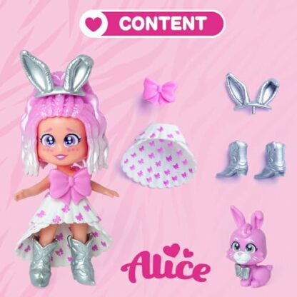 KOOKYLOOS Pet Party ALICE – Alice doll with rabbit pet. Includes Alice doll, 1 pet, fashionable outfit and shoes and 1 accessory. 1 doll, 3 different faces! 4 KOOKYLOOS Pet Party ALICE – Alice doll with rabbit pet. Includes Alice doll, 1 pet, fashionable outfit and shoes and 1 accessory. 1 doll, 3 different faces! - Image 4
