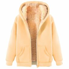 KUIH Fleece Jacket Women UK Sale Ladies Teddy Fleece Hoodie Winter Coat Sherpa Lined Jacket Women Full Zip Hoodie Teddy Bear Coats Fleece Sweatshirts Ladies Fleece Tops Sweater Outwear Winter Clothes