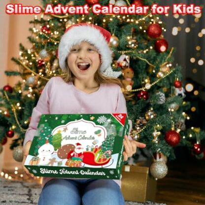 KYEVIS Slime Advent Calendar 2024, Christmas Advent Calendar 24 Days Countdown with 10 Slime, Christmas Toy Advent Calendar Gift for Kids Girls Boys Ages 3 4 5 6 7 8 9+ 4 KYEVIS Slime Advent Calendar 2024, Christmas Advent Calendar 24 Days Countdown with 10 Slime, Christmas Toy Advent Calendar Gift for Kids Girls Boys Ages 3 4 5 6 7 8 9+ - Image 4