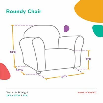 Keet Microsuede Children's Chair, Roundy, Charcoal 24x18x18 Inch (Pack of 1) 4 Keet Microsuede Children's Chair, Roundy, Charcoal 24x18x18 Inch (Pack of 1) - Image 4